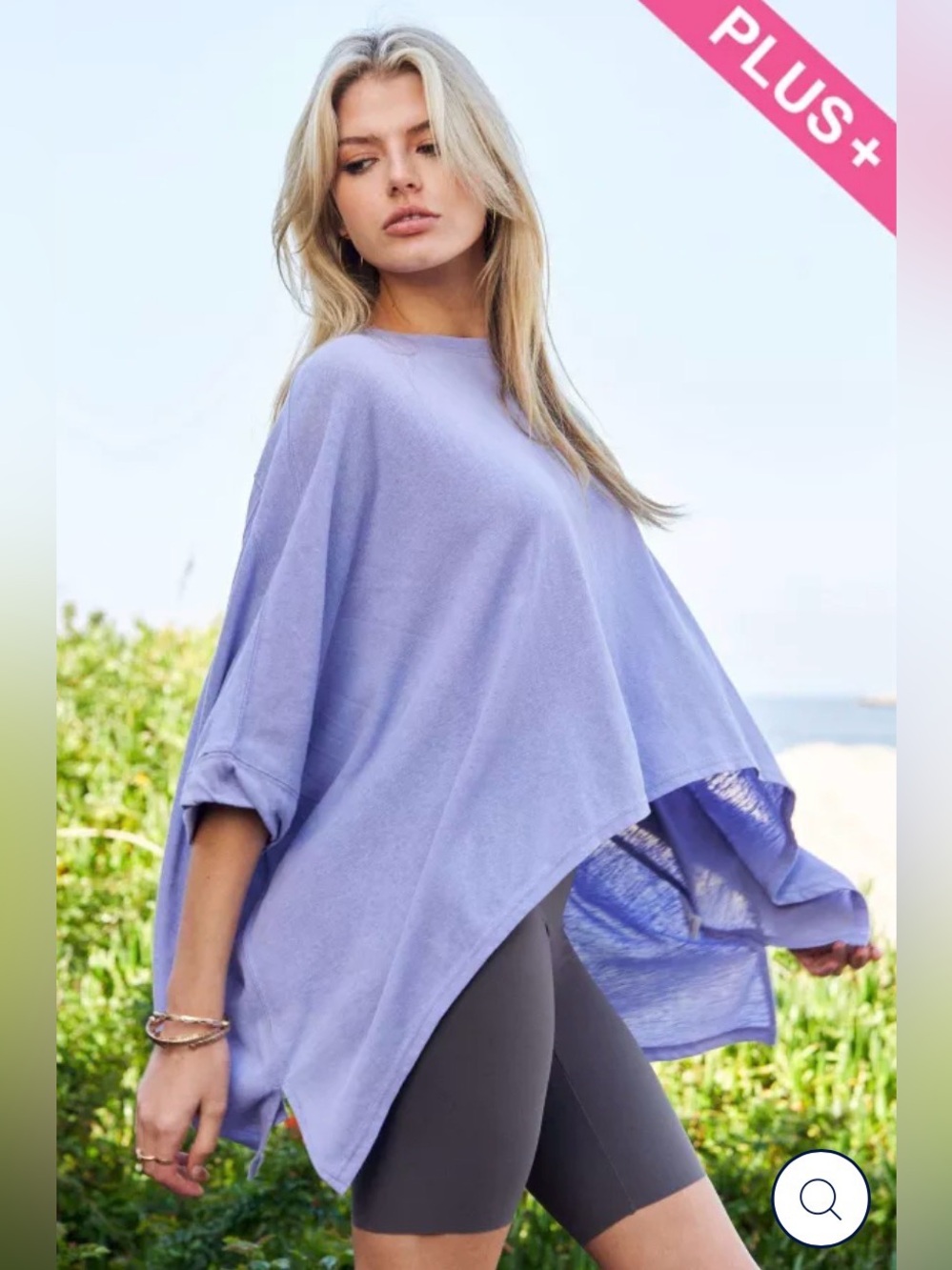 Davi & Dani Oversized Kimono Sleeve Tops - Plus - Picture 3 of 7